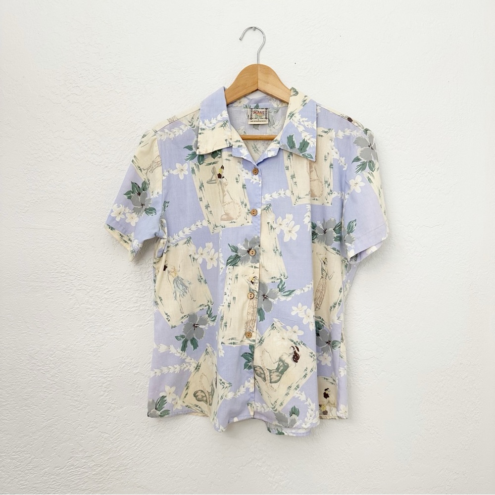 Vintage Maui Trading Company Hawaiian Shirt Aloha Pin Up Hula Girls